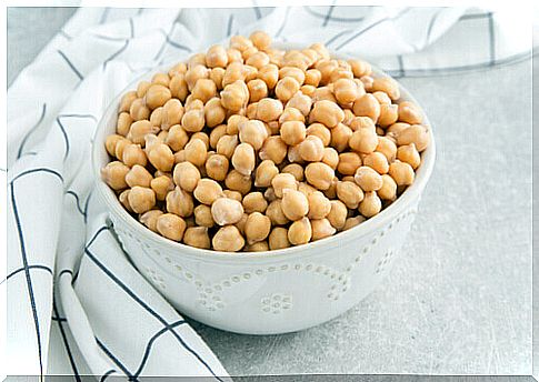 a bowl of chickpeas for the barf diet